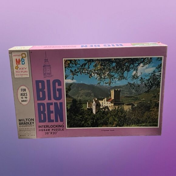 Vintage 1968 Milton Bradley Big Ben “Tyrolean Castle” Jigsaw Puzzle 1000 Pieces - Picture 4 of 6